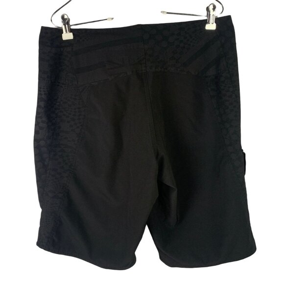 Hawk Men's Shorts Size 30 Flat Front Cargo Chino Walking Black Golf Skateboard - Picture 4 of 6